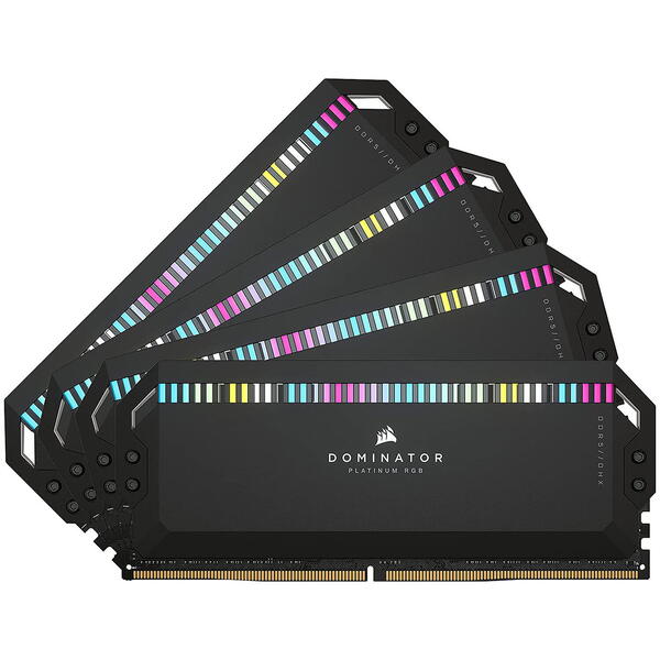 Memorie Corsair Dominator Platinum RGB DDR5 64GB 6400MHz CL32 Kit Quad Channel Black