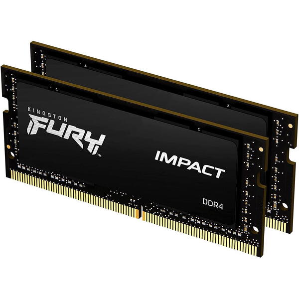 Memorie Notebook Kingston FURY Impact 64GB DDR4 2666MHz CL16 Kit Dual Channel