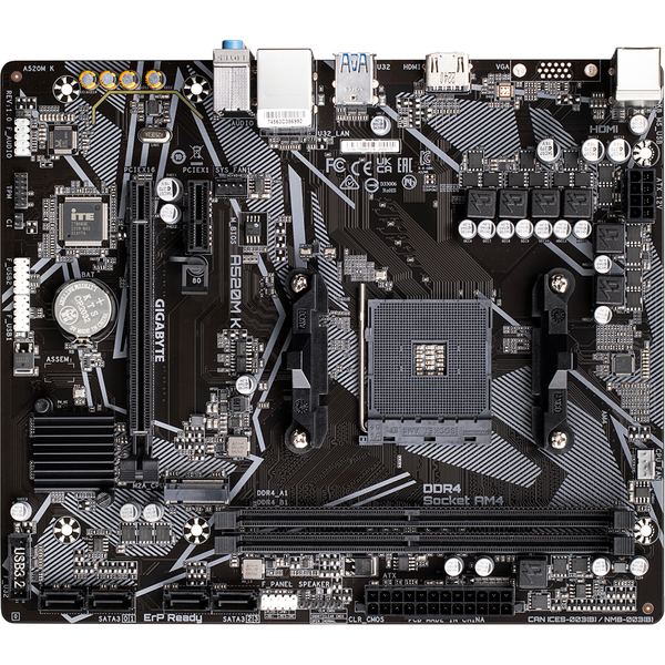 Placa de baza Gigabyte A520M K Socket AM4