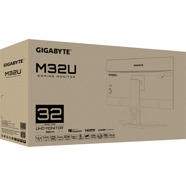 Monitor LED Gigabyte M32U 31.5 inch 1 ms HDR 144 Hz Negru