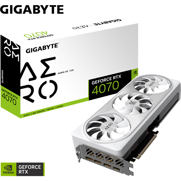 Placa video Gigabyte GeForce RTX 4070 AERO OC 12GB GDDR6X 192-bit DLSS 3.0