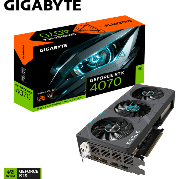 Placa video Gigabyte GeForce RTX 4070 EAGLE OC 12GB GDDR6X 192-bit DLSS 3.0