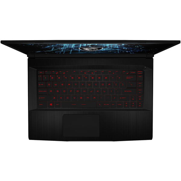 Laptop Gaming MSI GF63 Thin 11SC, 15.6 inch FHD 144Hz, Intel Core i7-11800H, 16GB DDR4, 512GB SSD, GeForce GTX 1650 4GB, Free DOS, Black