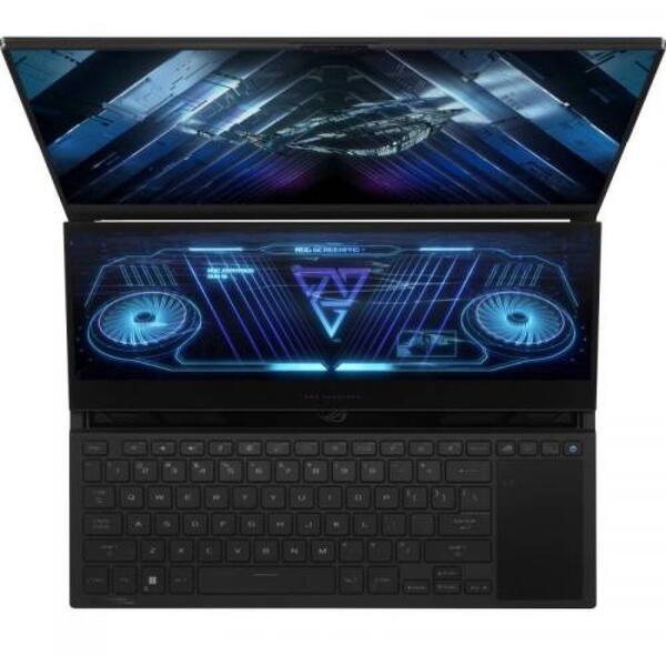 Laptop Asus ROG Zephyrus Duo 16 GX650PZ, 16 inch QHD+ 240Hz, AMD Ryzen 9 7945HX, 32GB DDR5, 1TB SSD, GeForce RTX 4080 12GB, Win 11 Home, Black