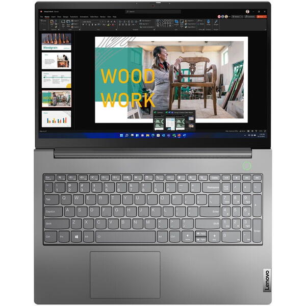 Laptop Lenovo ThinkBook 15 G4 IAP, 15.6 inch FHD IPS, Intel Core i7-1255U, 16GB DDR4, 1TB SSD, Intel Iris Xe, Mineral Gray