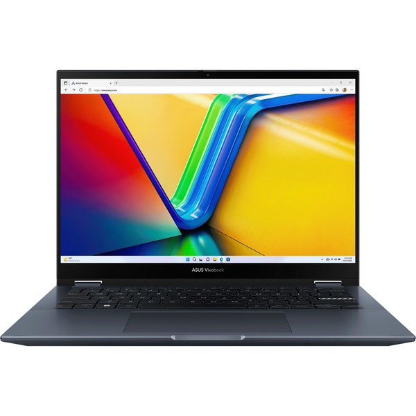 Laptop 2 in 1 Asus VivoBook S 14 Flip OLED TP3402ZA, 14 inch 2.8k Touch, Intel Core i7-12700H, 16GB DDR4, 512GB SSD, Intel Iris Xe Graphics, Windows 11 Home, Quiet Blue