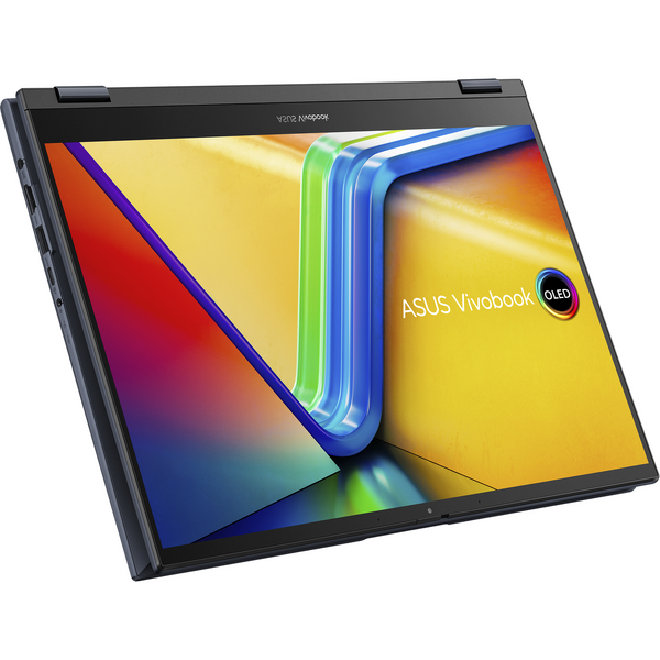 Laptop 2 in 1 Asus VivoBook S 14 Flip OLED TP3402ZA, 14 inch 2.8k Touch, Intel Core i7-12700H, 16GB DDR4, 512GB SSD, Intel Iris Xe Graphics, Windows 11 Home, Quiet Blue