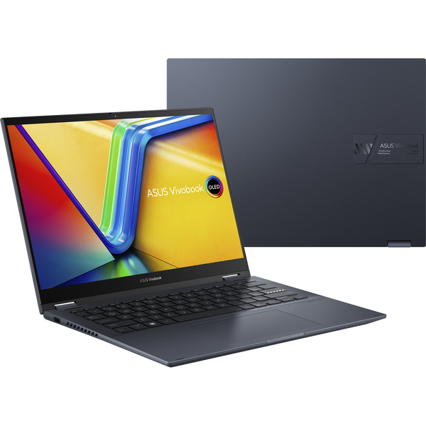 Laptop 2 in 1 Asus VivoBook S 14 Flip OLED TP3402ZA, 14 inch 2.8k Touch, Intel Core i7-12700H, 16GB DDR4, 512GB SSD, Intel Iris Xe Graphics, Windows 11 Home, Quiet Blue