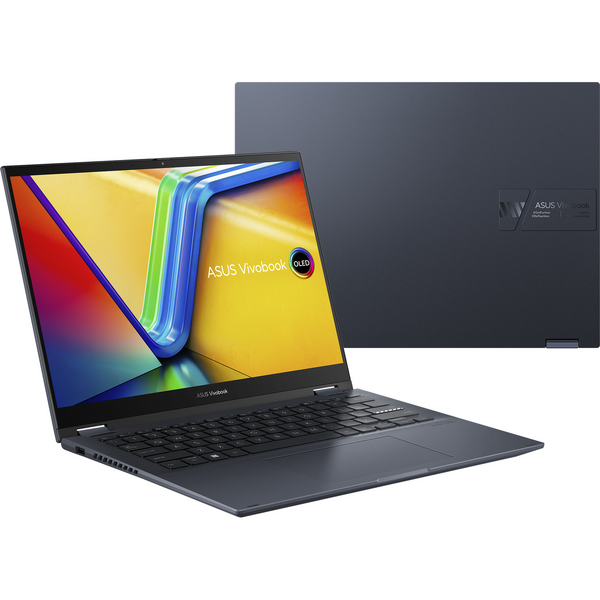 Laptop Asus Vivobook S 14 OLED S5404VA, 14.5 inch 2.8K 120Hz, Intel Core i9-13900H, 16GB DDR5, 1TB SSD, Intel Iris Xe, Win 11 Pro, Midnight Black