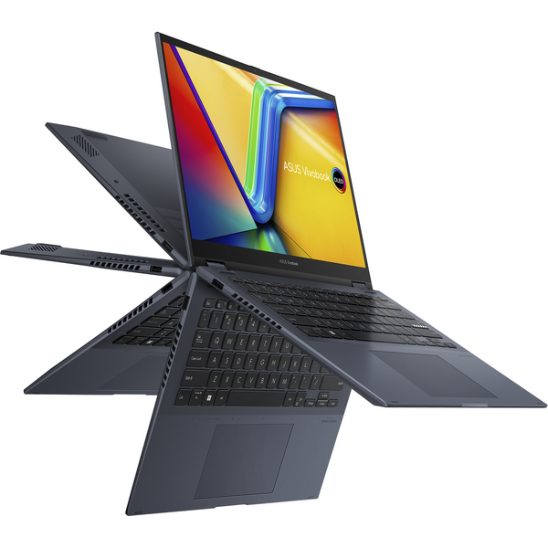 Laptop 2 in 1 Asus VivoBook S 14 Flip OLED TP3402ZA, 14 inch 2.8k Touch, Intel Core i7-12700H, 16GB DDR4, 512GB SSD, Intel Iris Xe Graphics, Windows 11 Home, Quiet Blue