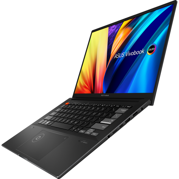 Laptop Asus Vivobook Pro 14X OLED N7401ZE, 14.5 inch 2.8K 120Hz, Intel Core i9-12900H, 32GB DDR5, 1TB SSD, GeForce RTX 3050 Ti 4GB, Windows 11 Pro, Black