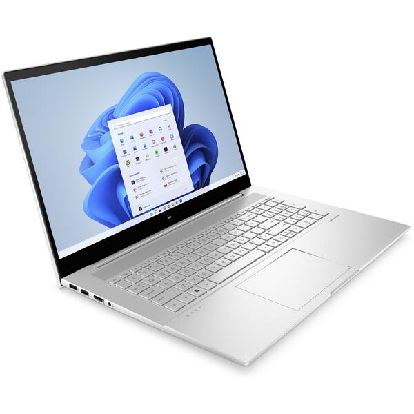 Laptop HP ENVY 17-cr0043nn, 17.3 inch FHD IPS, Intel Core i5-1240P, 16GB DDR4, 512GB SSD, Intel Iris Xe, Win 11 Home, Natural Silver