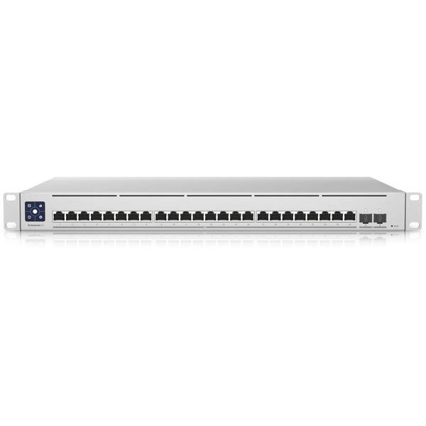 Switch Ubiquiti USW-ENTERPRISEXG-24 UniFi 24x 10GB/S 2x 25GB/S SFP 1.3 inch LCM Color Touchscreen L3