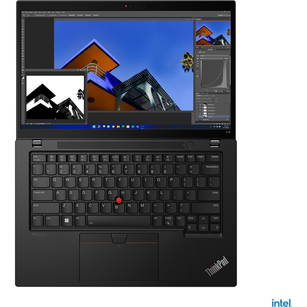 Laptop Lenovo ThinkPad L14 Gen 3, 14 inch FHD IPS, Intel Core i5-1235U with IPU, 8GB DDR4, 512GB SSD, Intel Iris Xe, Win 11 Pro, Thunder Black