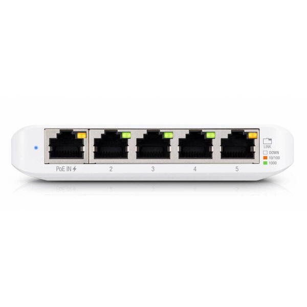 Switch Ubiquiti USW-Flex-Mini-3 Switch UniFi 5x RJ45 1000Mb/s 1x PoE In 3 bucati la pachet