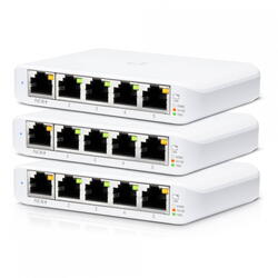 USW-Flex-Mini-3 Switch UniFi 5x RJ45 1000Mb/s 1x PoE In 3 bucati la pachet