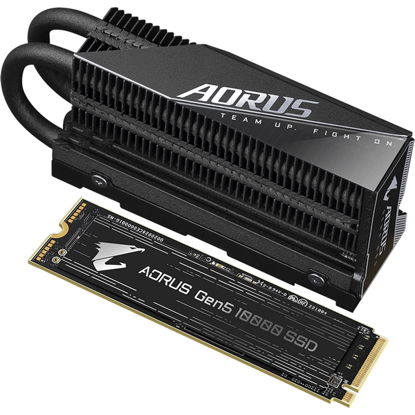 SSD Gigabyte AORUS Gen5 2TB PCI Express 5.0 x4 M.2 2280, radiator inclus, Negru