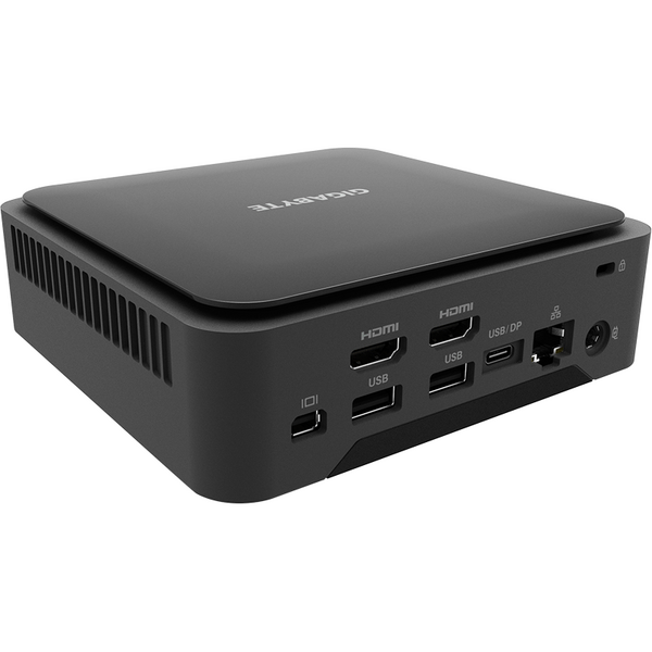 Mini PC Gigabyte Brix GB-BEi5-1240, Intel Core i5-1240P, Intel Iris Xe Graphics, Wi-Fi, BT, USB 4.0, No RAM, No HDD, Slim, Negru, Barebone