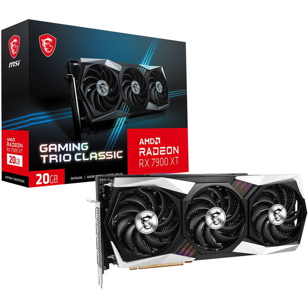 Placa video MSI Radeon RX 7900 XT GAMING TRIO CLASSIC 20GB GDDR6 320 bit