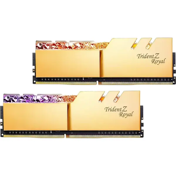 Memorie G.Skill Trident Z Royal RGB Gold 16GB DDR4 4000MHz CL15 Kit Dual Channel