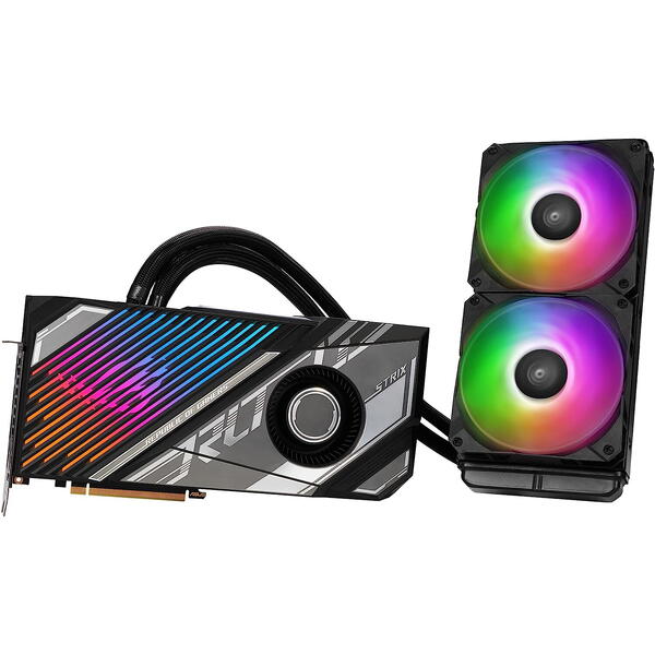 Placa video Asus GeForce RTX 4090 ROG STRIX LC OC Edition 24GB GDDR6X 384 bit DLSS 3.0