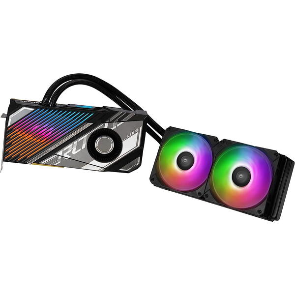 Placa video Asus GeForce RTX 4090 ROG STRIX LC OC Edition 24GB GDDR6X 384 bit DLSS 3.0
