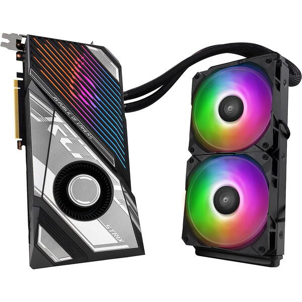 Placa video Asus GeForce RTX 4090 ROG STRIX LC OC Edition 24GB GDDR6X 384 bit DLSS 3.0