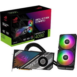Placa video Asus GeForce RTX 4090 ROG STRIX LC OC Edition 24GB GDDR6X 384 bit DLSS 3.0