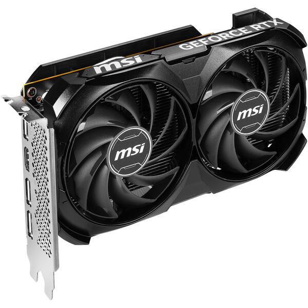 Placa video MSI GeForce RTX 4060 VENTUS 2X BLACK OC 8GB GDDR6 128 bit DLSS 3.0