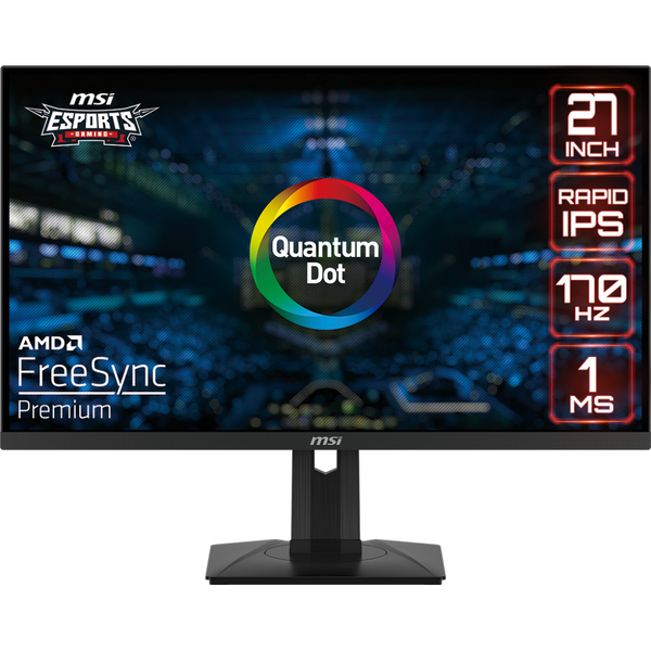 Monitor Gaming MSI G274QPF QD 27 inch Rapid IPS WQHD 170Hz 1ms Negru