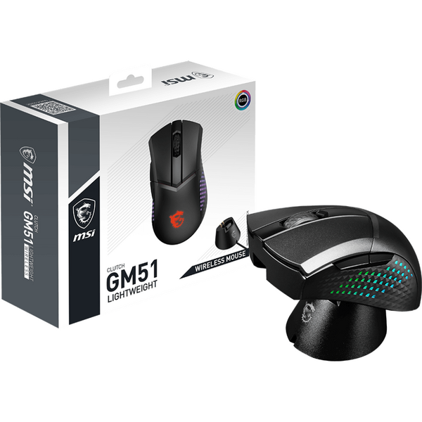 Mouse gaming MSI Clutch GM51 RGB Lightweight Wireless