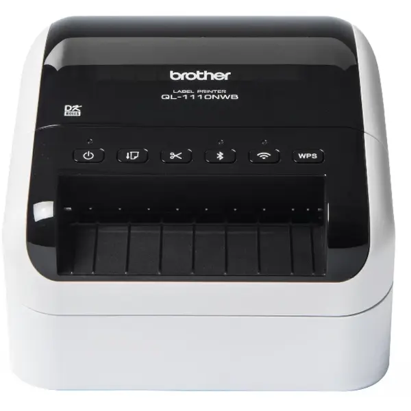 Imprimanta etichetare Brother QL-1110NWBc, Termica, Monocrom, Banda 103.6 mm, Retea, Wi-Fi, Bluetooth