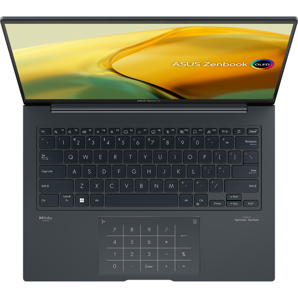 Laptop Asus Zenbook 14X OLED UX3404VA, 14.5 inch 2.8K 120Hz, Intel Core i9-13900H,16GB DDR5, 1TB SSD, Intel Iris Xe, Win 11 Pro, Inkwell Gray