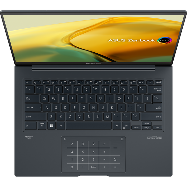 Laptop Asus Zenbook 14X OLED UX3404VC, 14.5 inch 2.8K 120Hz, Intel Core i7-13700H, 16GB DDR5, 1TB SSD, GeForce RTX 3050 4GB, Win 11 Pro, Inkwell Gray