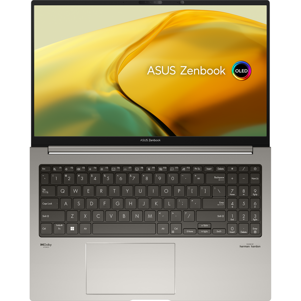 Laptop Asus Zenbook 15 OLED UM3504DA, 15.6 inch 2.8K 120Hz, AMD Ryzen 7 7735U, 32GB DDR5, 1TB SSD, Radeon 680M, Win 11 Pro, Basalt Grey
