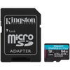 Kingston Micro SDXC Canvas GO Plus, 64GB, Clasa 10, UHS-I