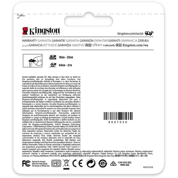 Card Memorie Kingston SDXC Canvas GO Plus Clasa 10 UHS-I 512GB