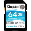 Kingston SDXC Canvas GO Plus Clasa 10 UHS-I 64GB