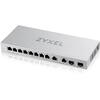 Switch ZyXEL XGS1010-12, 8 Porturi, Gigabit, 2x 2.5 Gbps