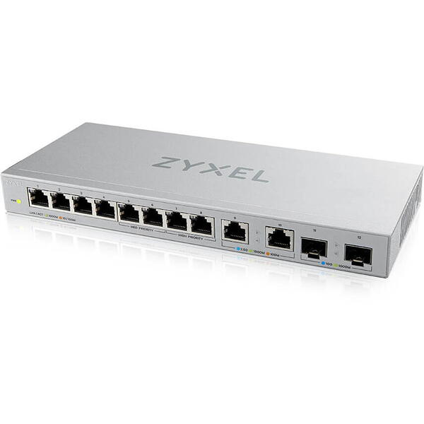 Switch ZyXEL XGS1010-12, 8 Porturi, Gigabit, 2x 2.5 Gbps