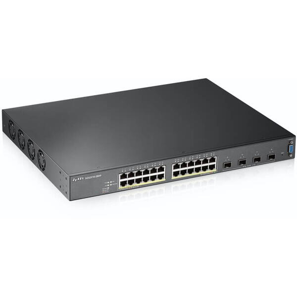 Switch ZyXEL XGS2210-28HP, 24 porturi gigabit + 4x SFP+ PoE