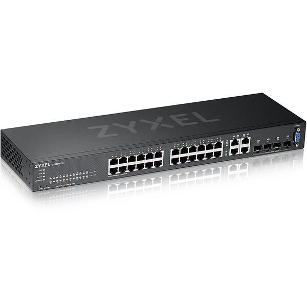 Switch ZyXEL GS2220-28, 24 Porturi gigabit, + 4x RJ45/SFP