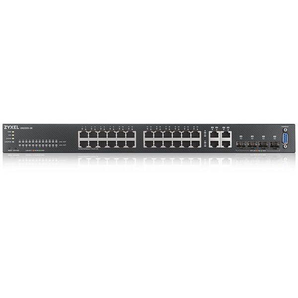 Switch ZyXEL GS2220-28, 24 Porturi gigabit, + 4x RJ45/SFP