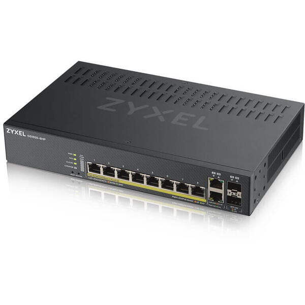 Switch ZyXEL GS1920-8HP V2, 8 Porturi Gigabit PoE