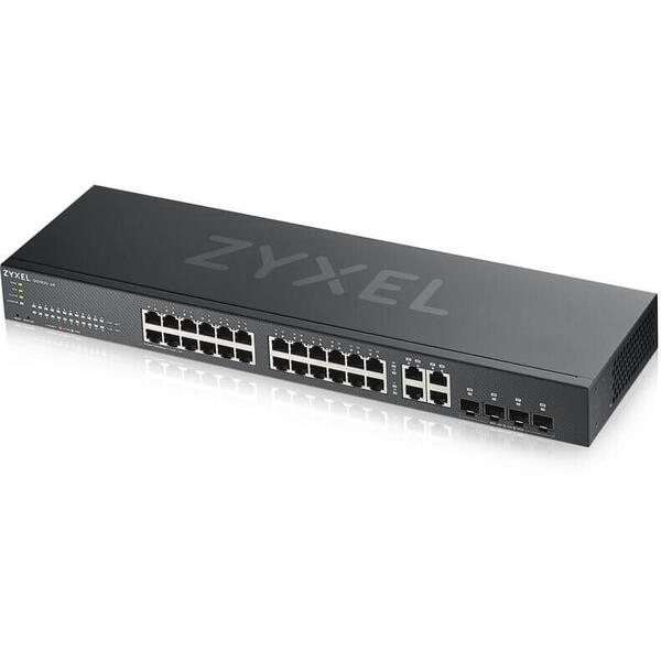 Switch ZyXEL GS1920-24 v2, 24 Porturi Gigabit + 4x RJ45/SFP