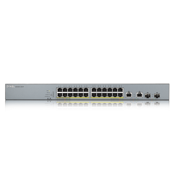 Switch ZyXEL GS1350-26HP, 24 Porturi Gigabit PoE + 2x SFP