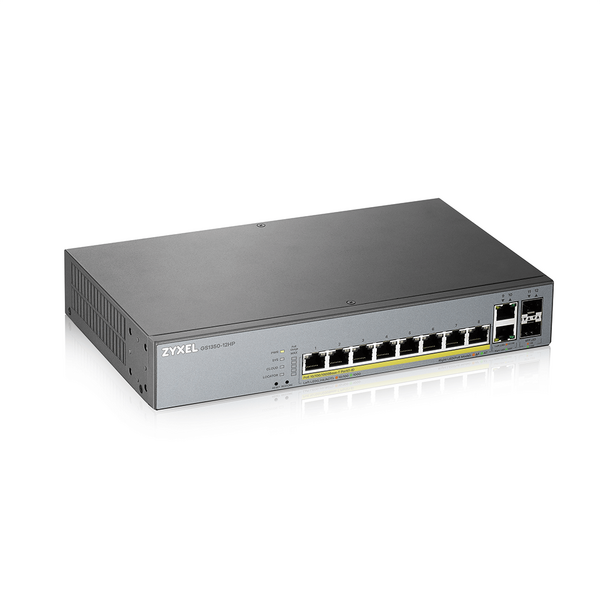 Switch ZyXEL GS1350-12HP, 10 Porturi Gigabit + 2x SFP