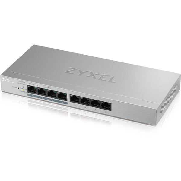 Switch ZyXEL GS1200-8HP v2, 8 Poturi Gigabit, PoE