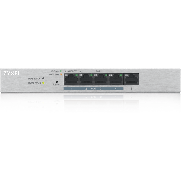 Switch ZyXEL GS1200-5HP v2, 5 Porturi Gigabit, PoE