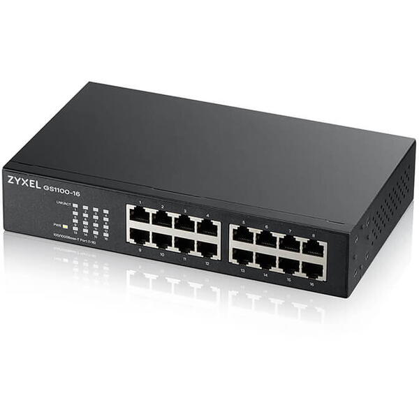 Switch ZyXEL GS1100-16 v3, 16 Porturi Gigabit